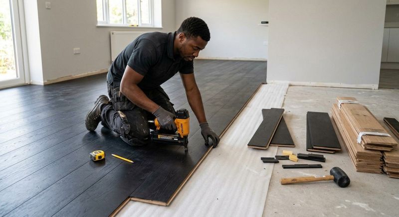 Dark Wood Floor Installation in Waldorf, MD